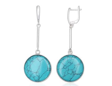 Silver earrings with 'english' lock 