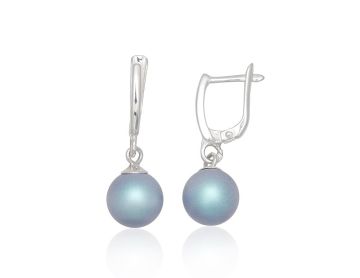 Silver earrings with 'english' lock 