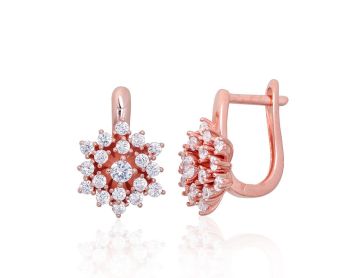 Silver earrings with 'english' lock 