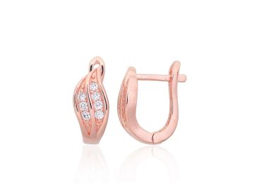 Silver earrings with 'english' lock 