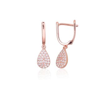 Silver earrings with 'english' lock 
