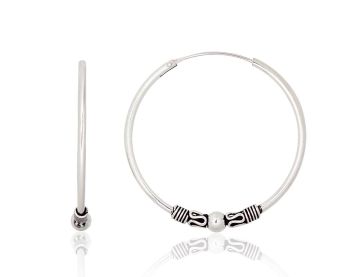 Silver earrings-rings 