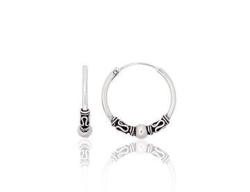 Silver earrings-rings 