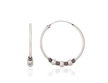 Silver earrings-rings 