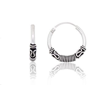 Silver earrings-rings 