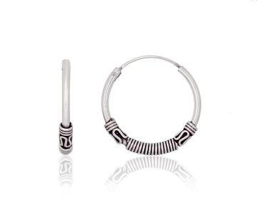 Silver earrings-rings 