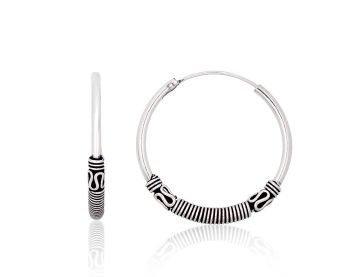 Silver earrings-rings 