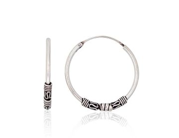 Silver earrings-rings 