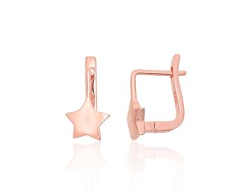 Silver earrings with 'english' lock 