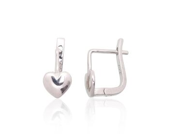 Silver earrings with 'english' lock 
