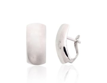 Silver earrings with 'english' lock 