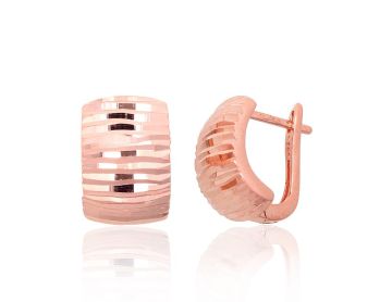 Silver earrings with 'english' lock 