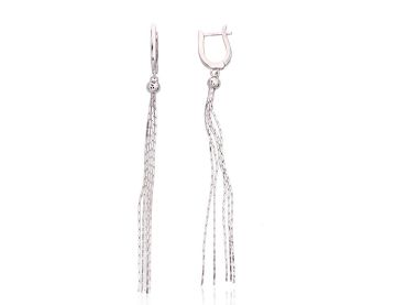 Silver earrings with 'english' lock 