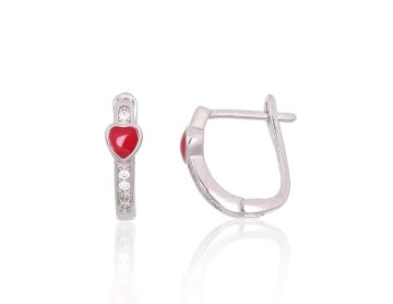 Silver earrings with 'english' lock 