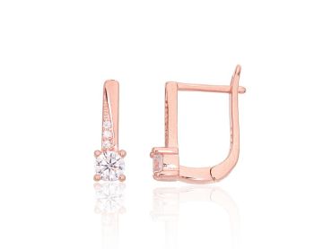 Silver earrings with 'english' lock 