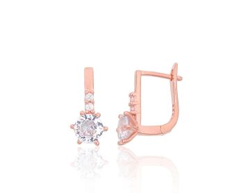 Silver earrings with 'english' lock 