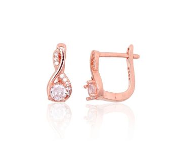 Silver earrings with 'english' lock 