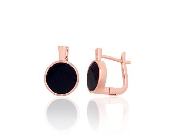 Silver earrings with 'english' lock 
