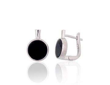 Silver earrings with 'english' lock 