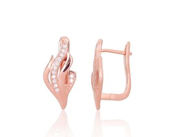 Silver earrings with 'english' lock 