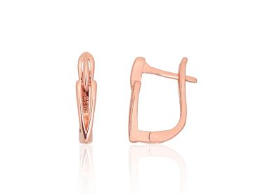 Silver earrings with 'english' lock 