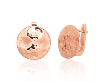 Silver earrings with 'english' lock 