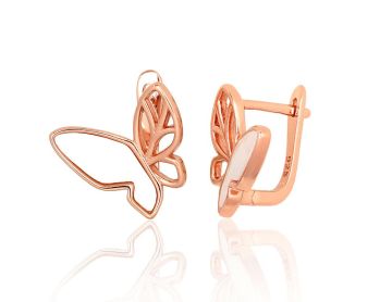 Silver earrings with 'english' lock 