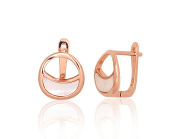 Silver earrings with 'english' lock 