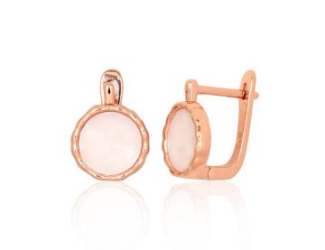 Silver earrings with 'english' lock 
