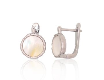 Silver earrings with 'english' lock 