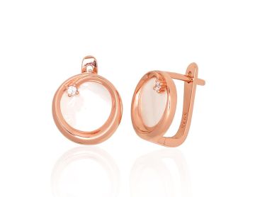 Silver earrings with 'english' lock 