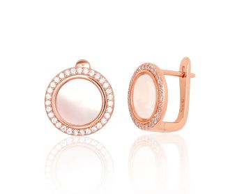 Silver earrings with 'english' lock 