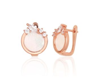 Silver earrings with 'english' lock 