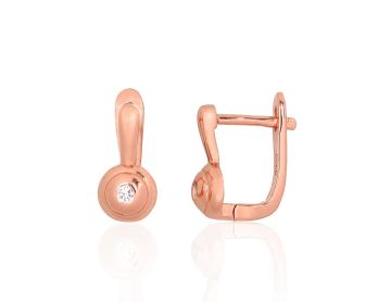 Silver earrings with 'english' lock 