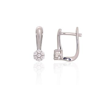Silver earrings with 'english' lock 