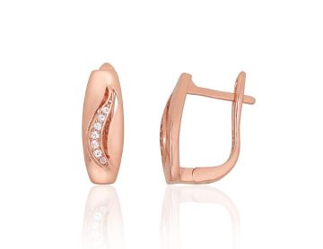 Silver earrings with 'english' lock 