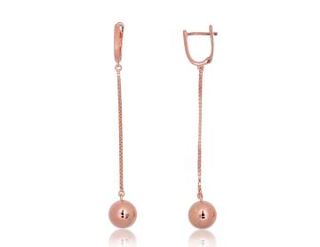 Silver earrings with 'english' lock 