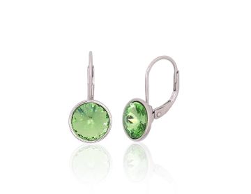 Silver earrings with 'english' lock 