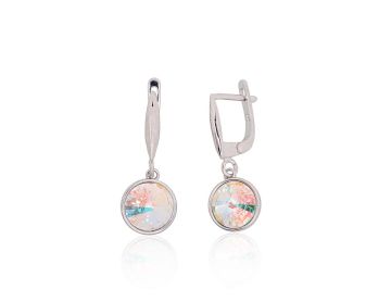 Silver earrings with 'english' lock 