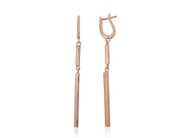 Silver earrings with 'english' lock 