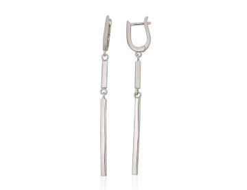 Silver earrings with 'english' lock 