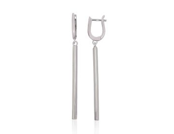 Silver earrings with 'english' lock 