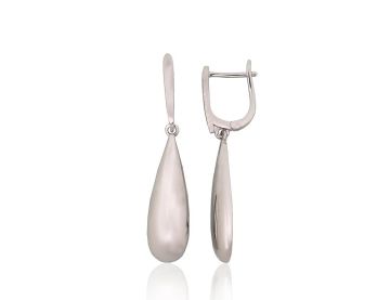 Silver earrings with 'english' lock 