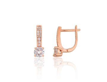 Silver earrings with 'english' lock 