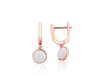 Silver earrings with 'english' lock 