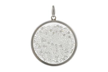 Anhänger 925er Sterling Silber mit Schmuckglas 