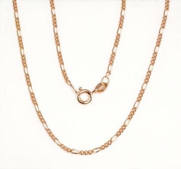 Silberne Kette Figaro 1,8 mm , Diamantenbearbeitung der Facetten 