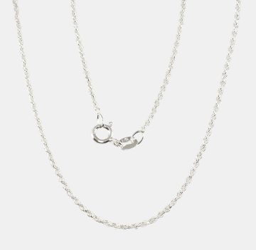Silver chain Rope 1,3 mm 