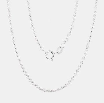 Silberne Kette Rope 2 mm 