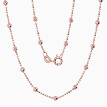 Silberne Kette Bead 1-3 mm 